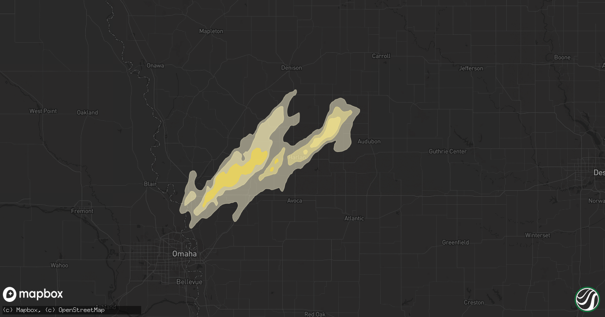 Hail map in Harlan, IA on September 15, 2017