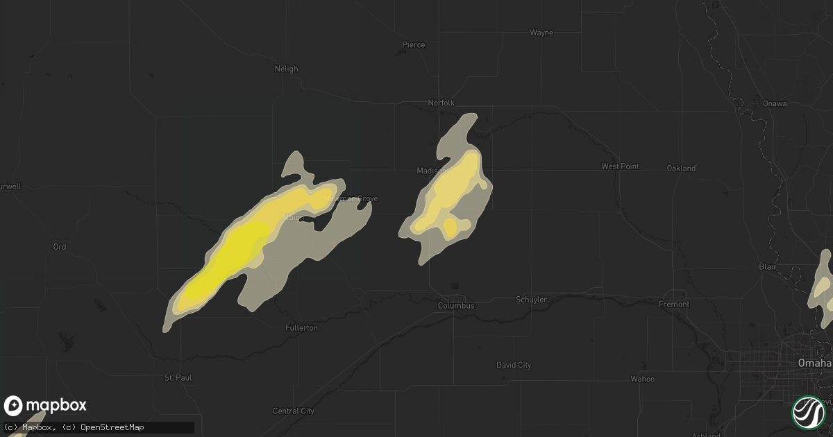 Hail map in Humphrey, NE on September 15, 2017