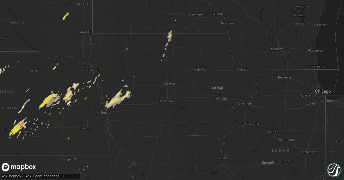 Hail map in Iowa on September 15, 2017