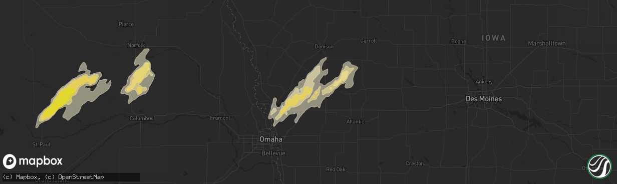 Hail map in Portsmouth, IA on September 15, 2017