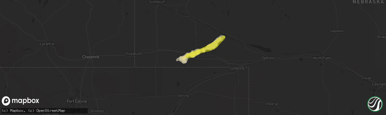 Hail map in Sidney, NE on September 15, 2017