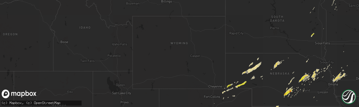 Hail map in Wyoming on September 15, 2017