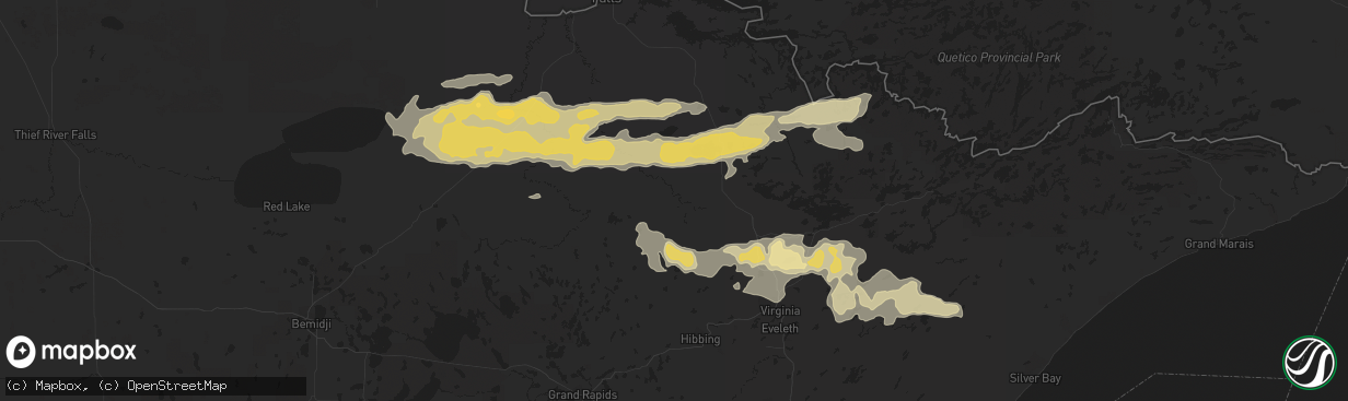 Hail map in Hoyt Lakes, MN on September 15, 2018