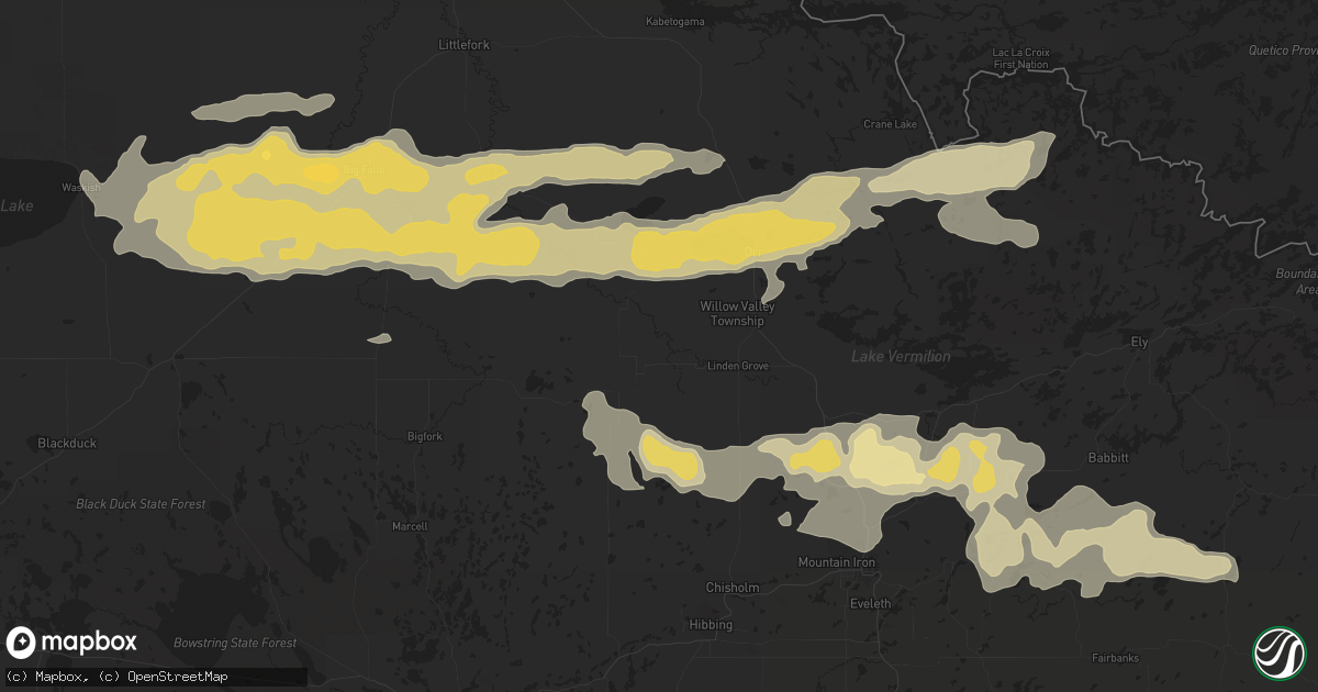 Hail map in Side Lake, MN on September 15, 2018