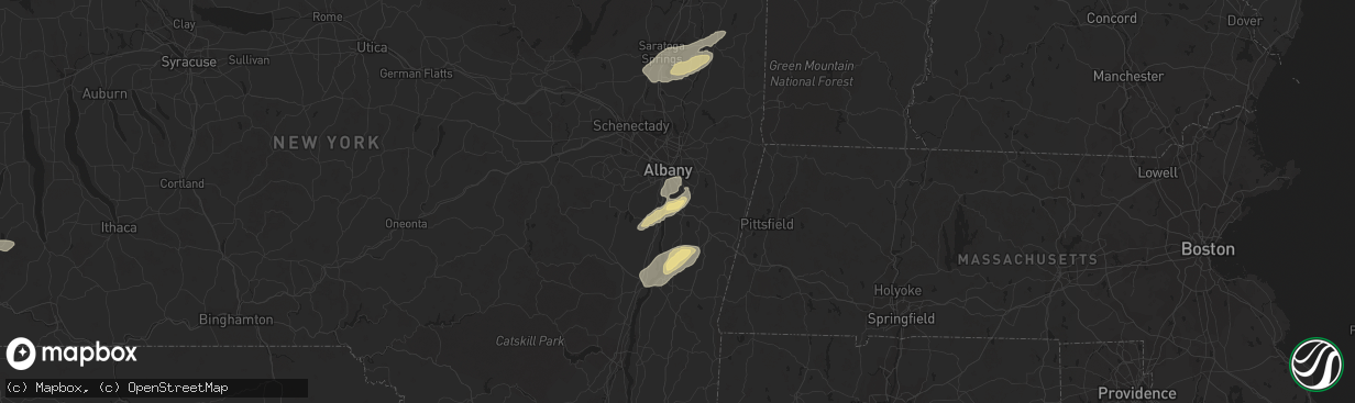 Hail map in Castleton On Hudson, NY on September 15, 2021