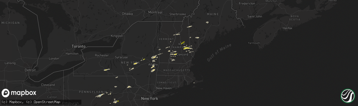 Hail map in New Hampshire on September 15, 2021