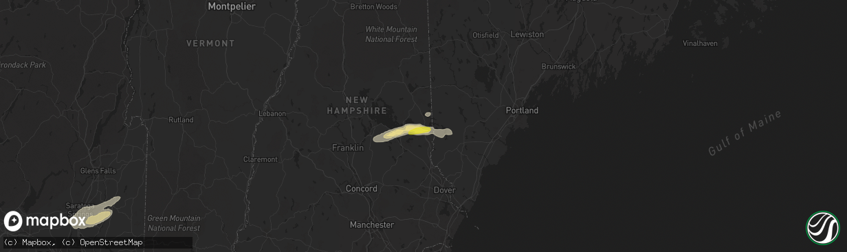 Hail map in Sanbornville, NH on September 15, 2021