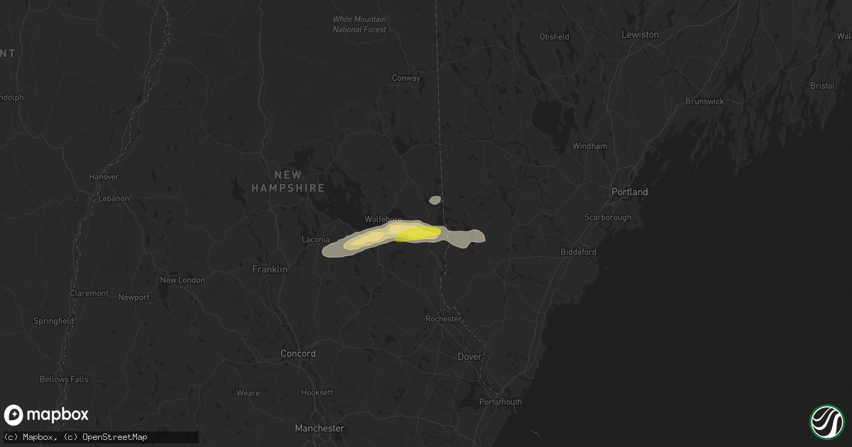 Hail map in Sanbornville, NH on September 15, 2021