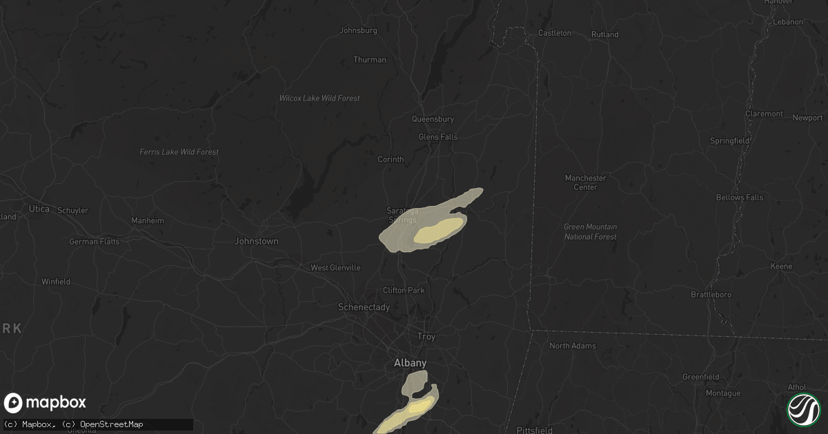 Hail map in Saratoga Springs, NY on September 15, 2021