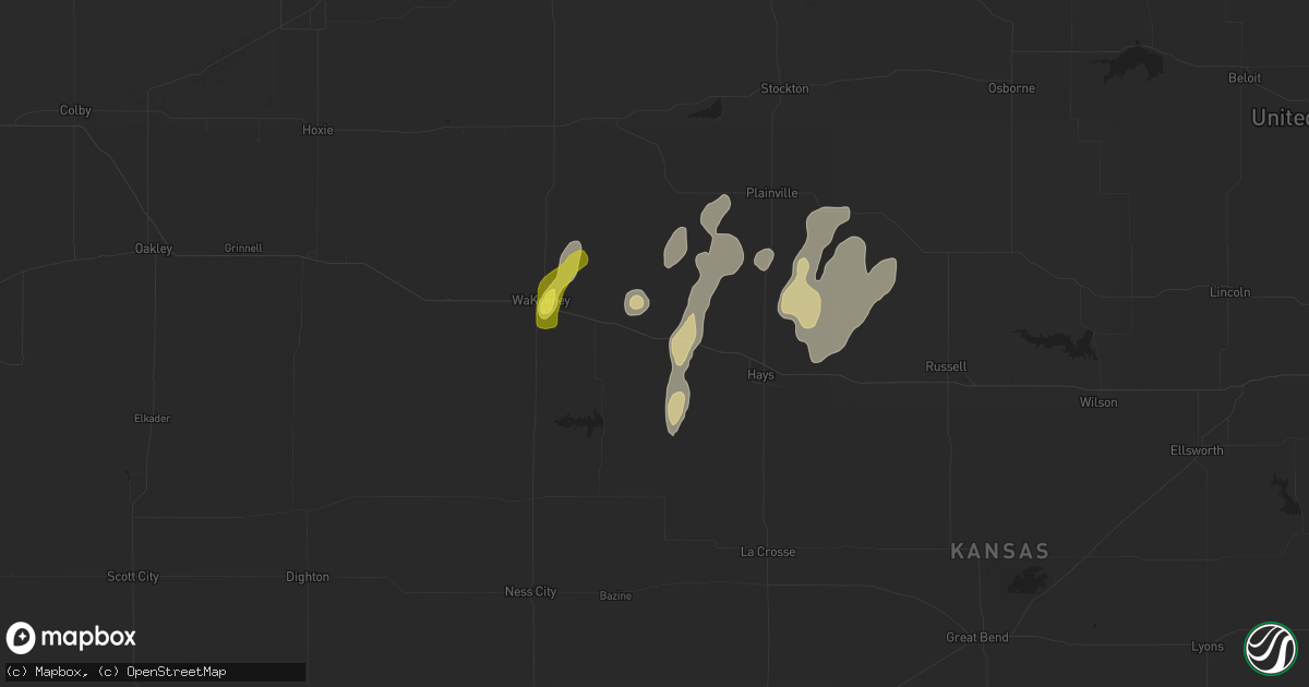 Hail map in Ellis, KS on September 15, 2022