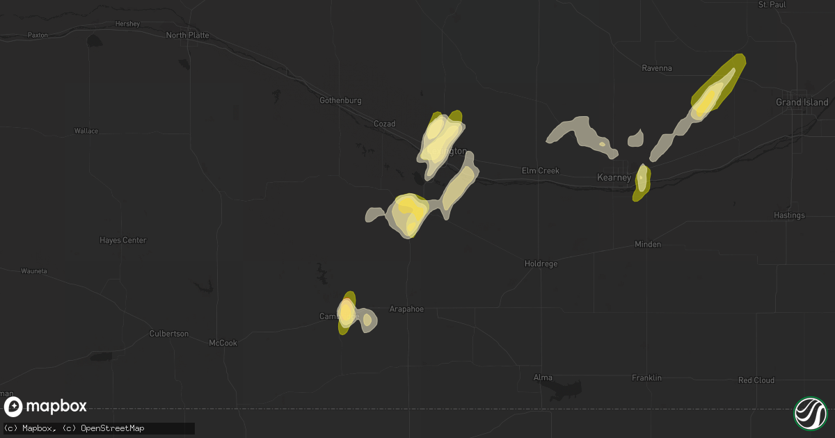 Hail map in Elwood, NE on September 15, 2022