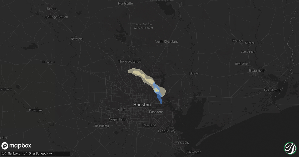 Hail map in Humble, TX on September 15, 2023