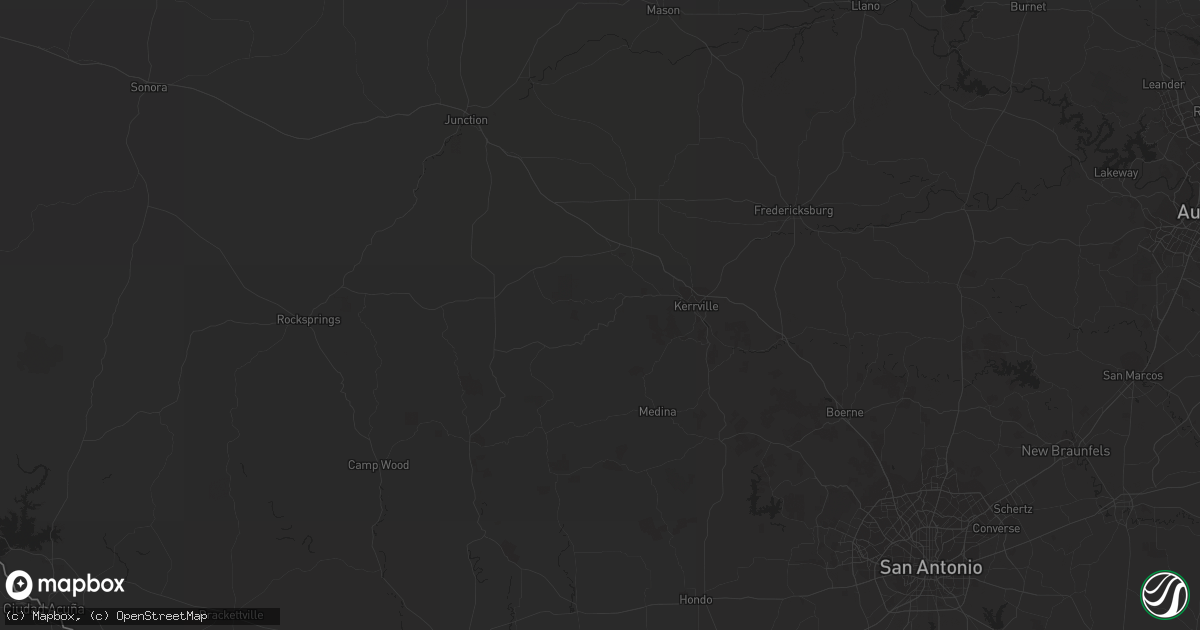 Hail map in Marathon, TX on September 15, 2023
