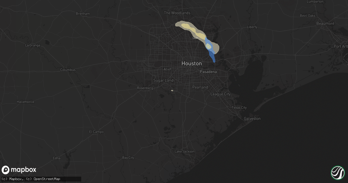 Hail map in Missouri City, TX on September 15, 2023