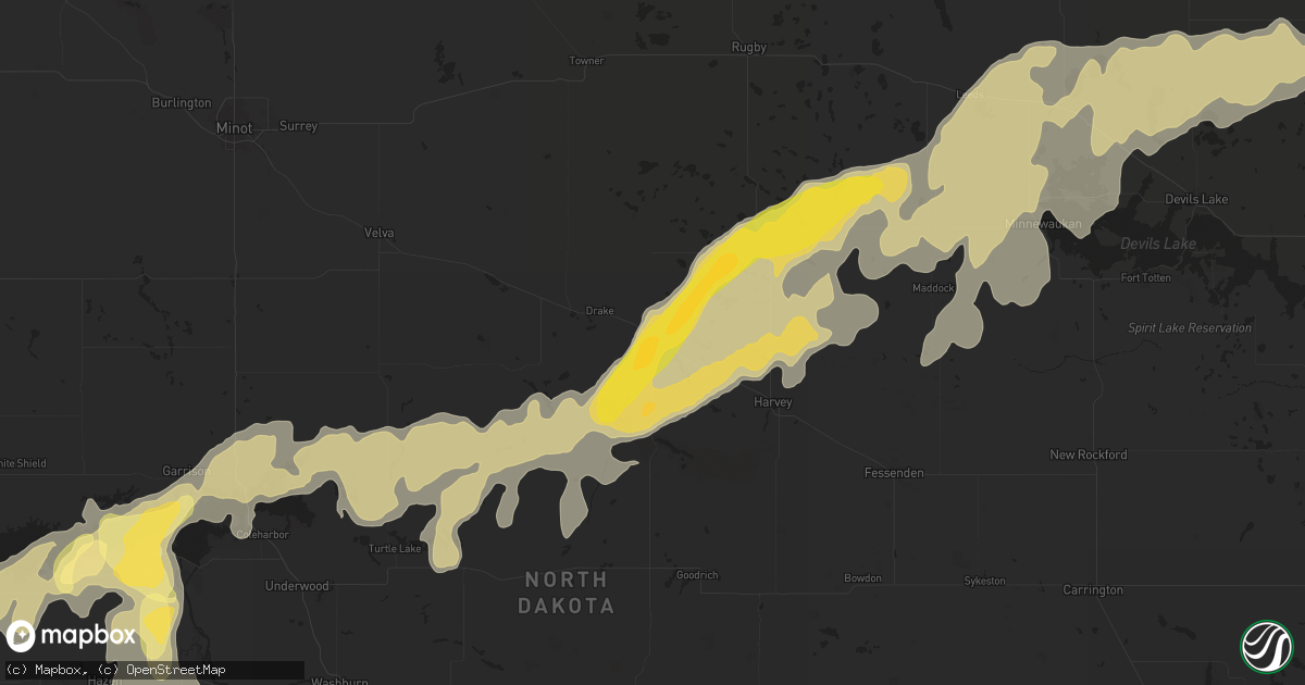 Hail map in Anamoose, ND on September 15, 2024
