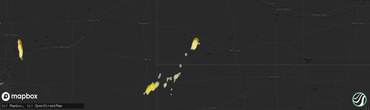 Hail map in Benkelman, NE on September 15, 2024