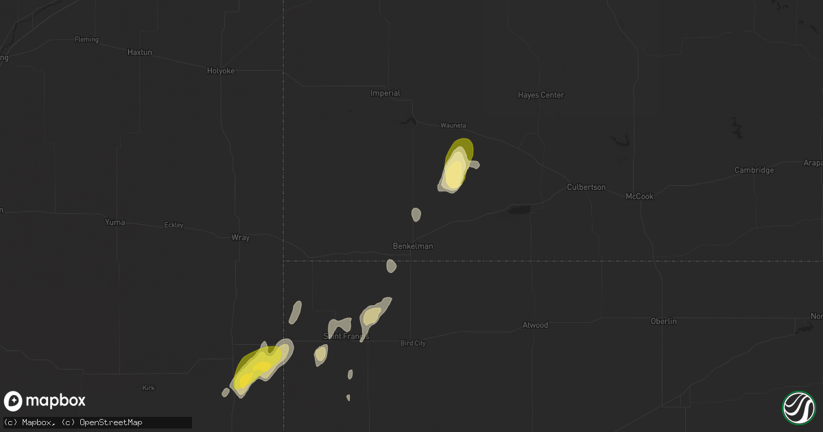 Hail map in Benkelman, NE on September 15, 2024