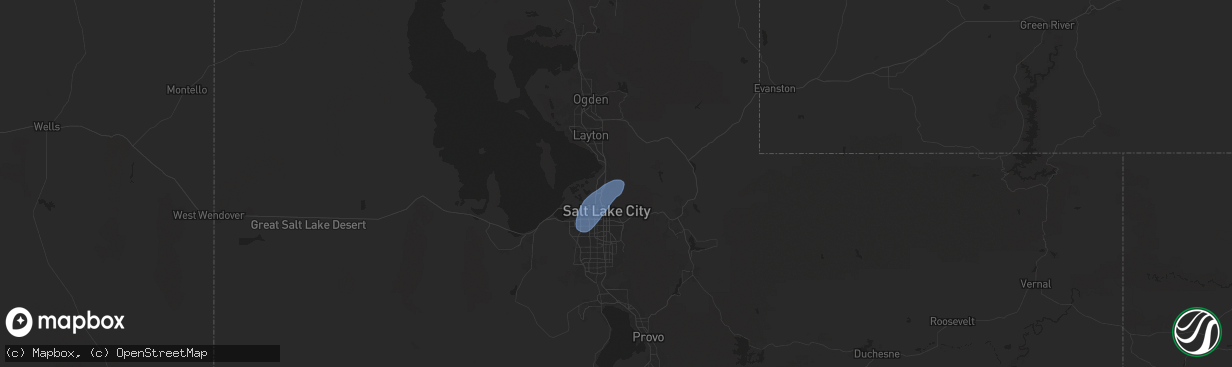 Hail map in Bountiful, UT on September 15, 2024