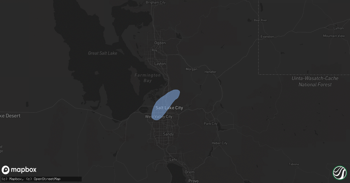 Hail map in Bountiful, UT on September 15, 2024