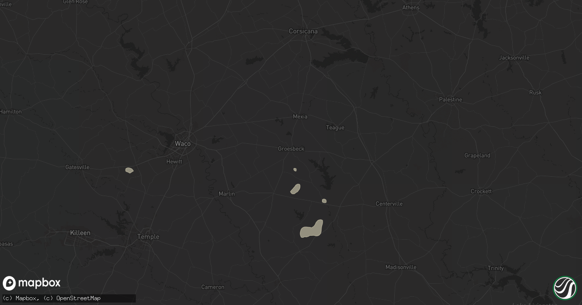 Hail map in Groesbeck, TX on September 15, 2024