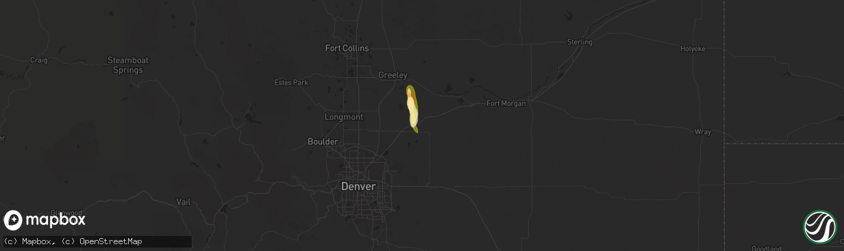 Hail map in Keenesburg, CO on September 15, 2024