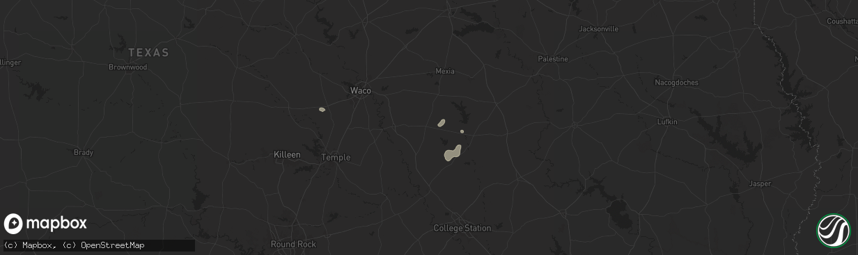 Hail map in Kosse, TX on September 15, 2024