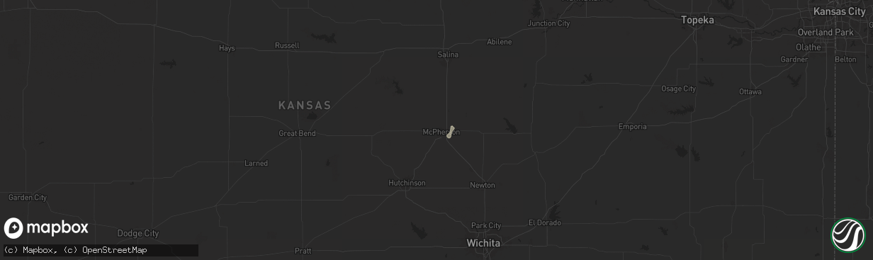 Hail map in Mcpherson, KS on September 15, 2024