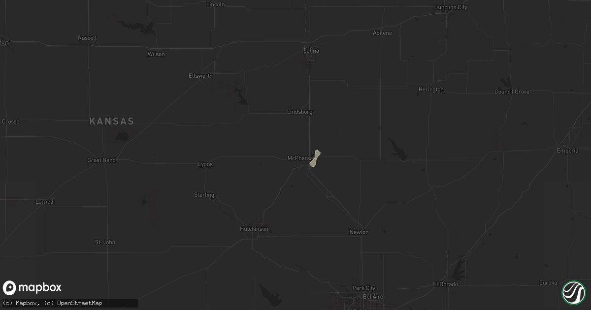 Hail map in Mcpherson, KS on September 15, 2024
