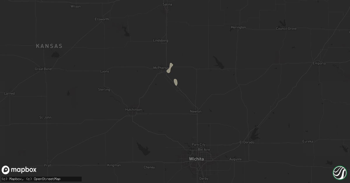 Hail map in Moundridge, KS on September 15, 2024