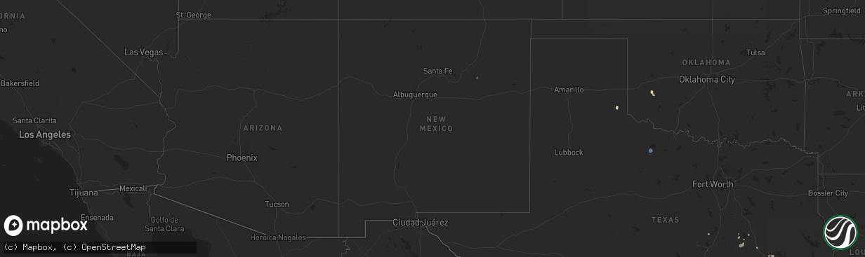 Hail map in New Mexico on September 15, 2024