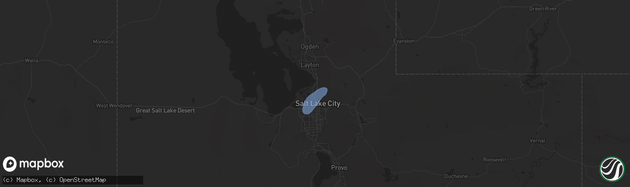 Hail map in North Salt Lake, UT on September 15, 2024