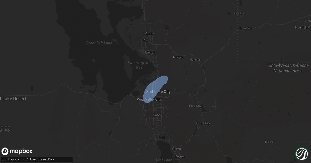 Hail map in North Salt Lake, UT on September 15, 2024