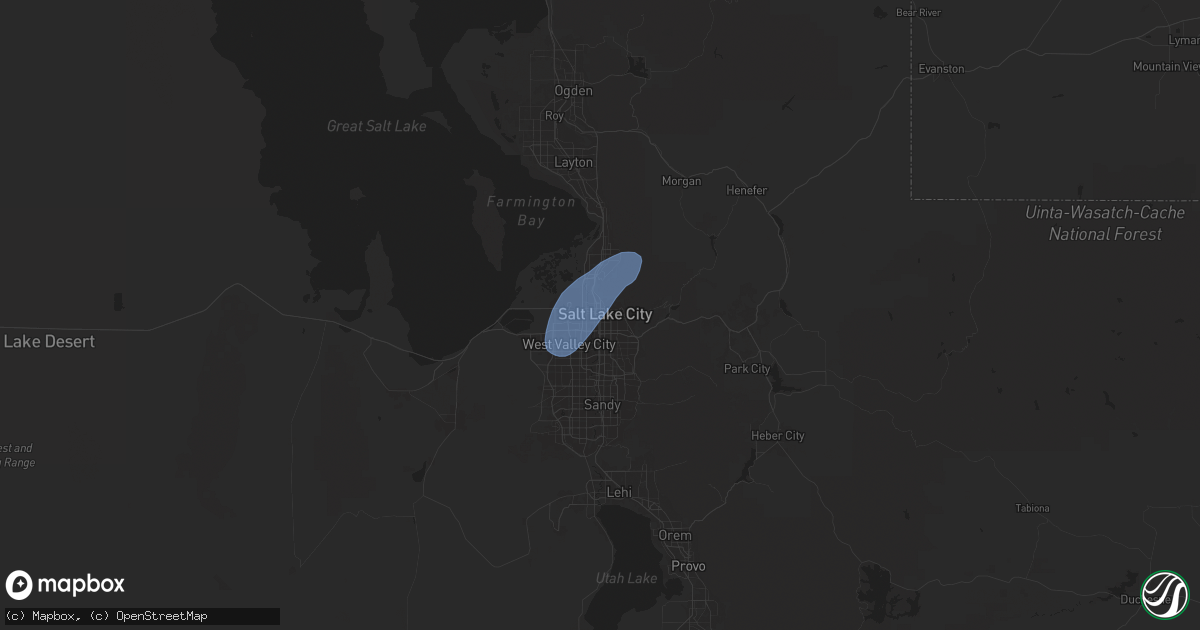 Hail map in Salt Lake City, UT on September 15, 2024