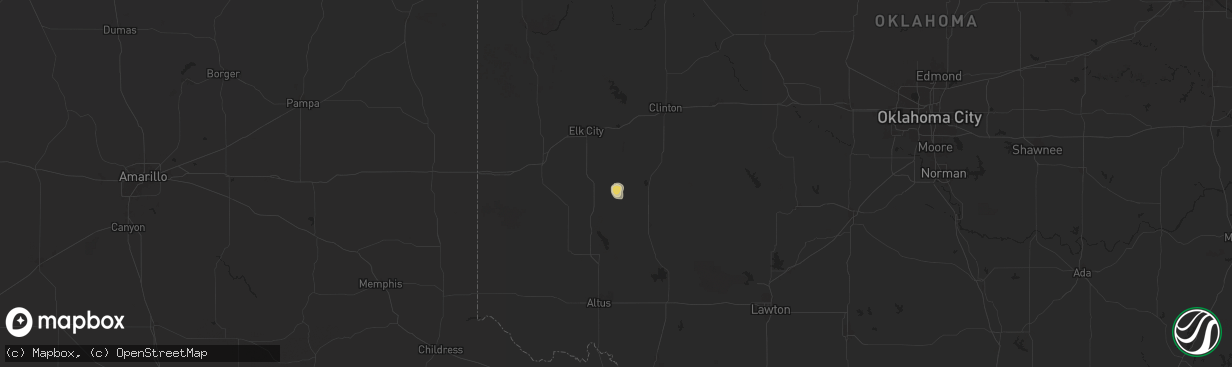 Hail map in Sentinel, OK on September 15, 2024