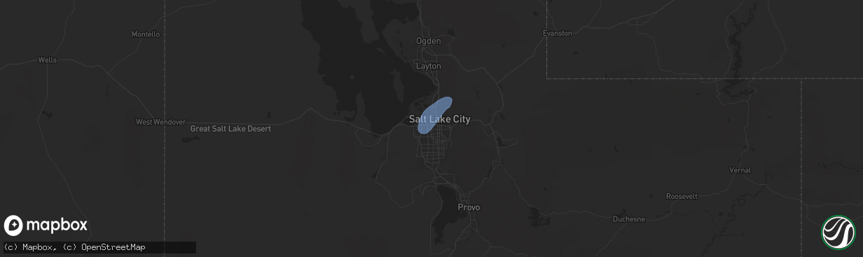 Hail map in West Valley City, UT on September 15, 2024