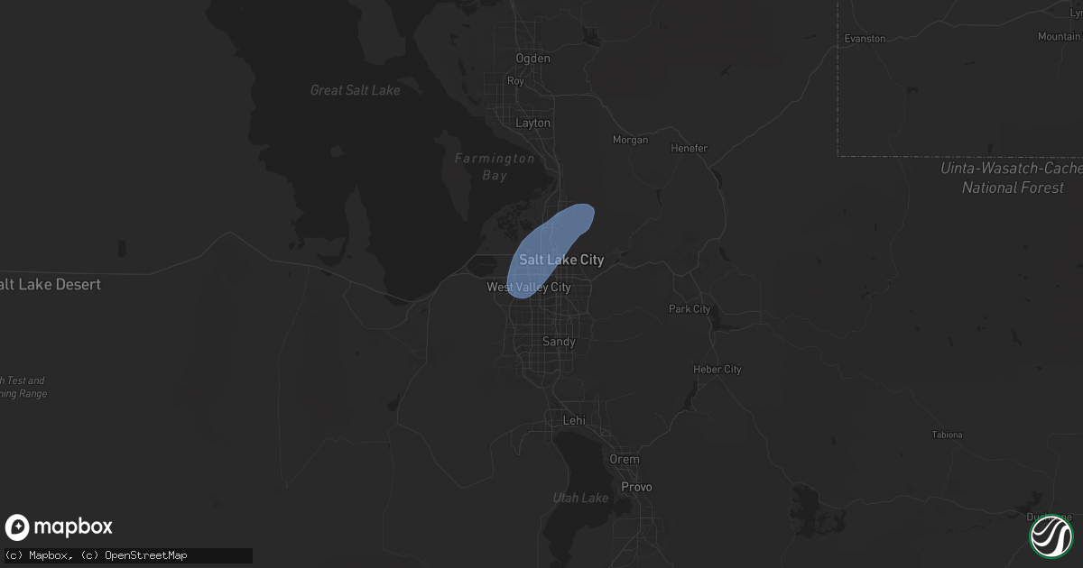 Hail map in West Valley City, UT on September 15, 2024