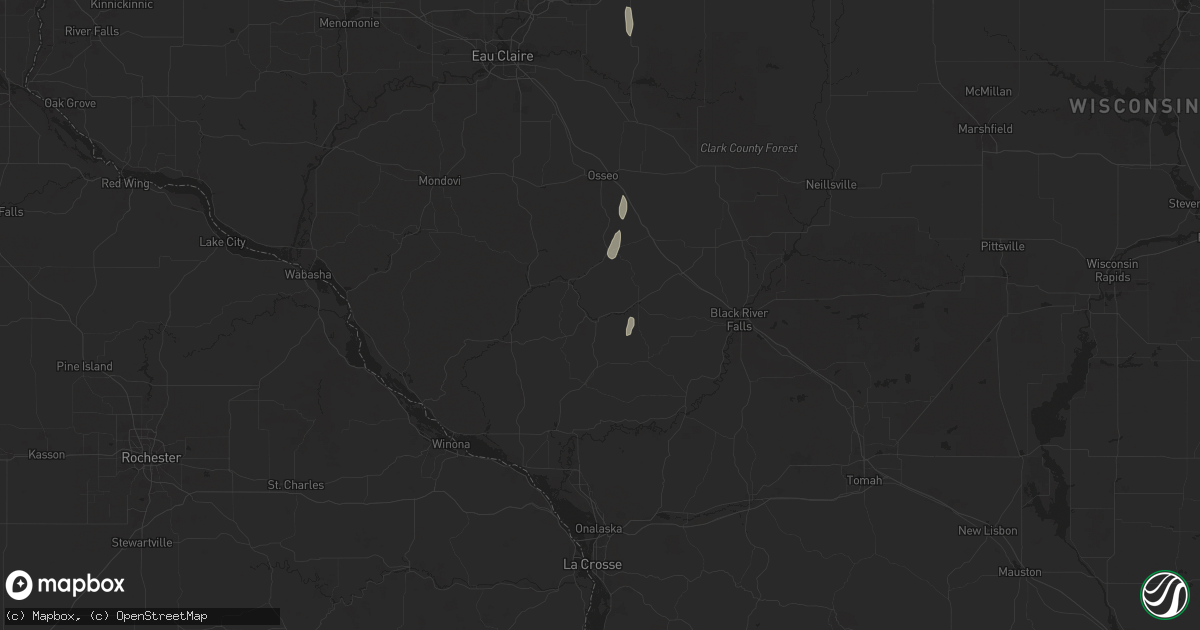 Hail map in Blair, WI on September 15, 2025