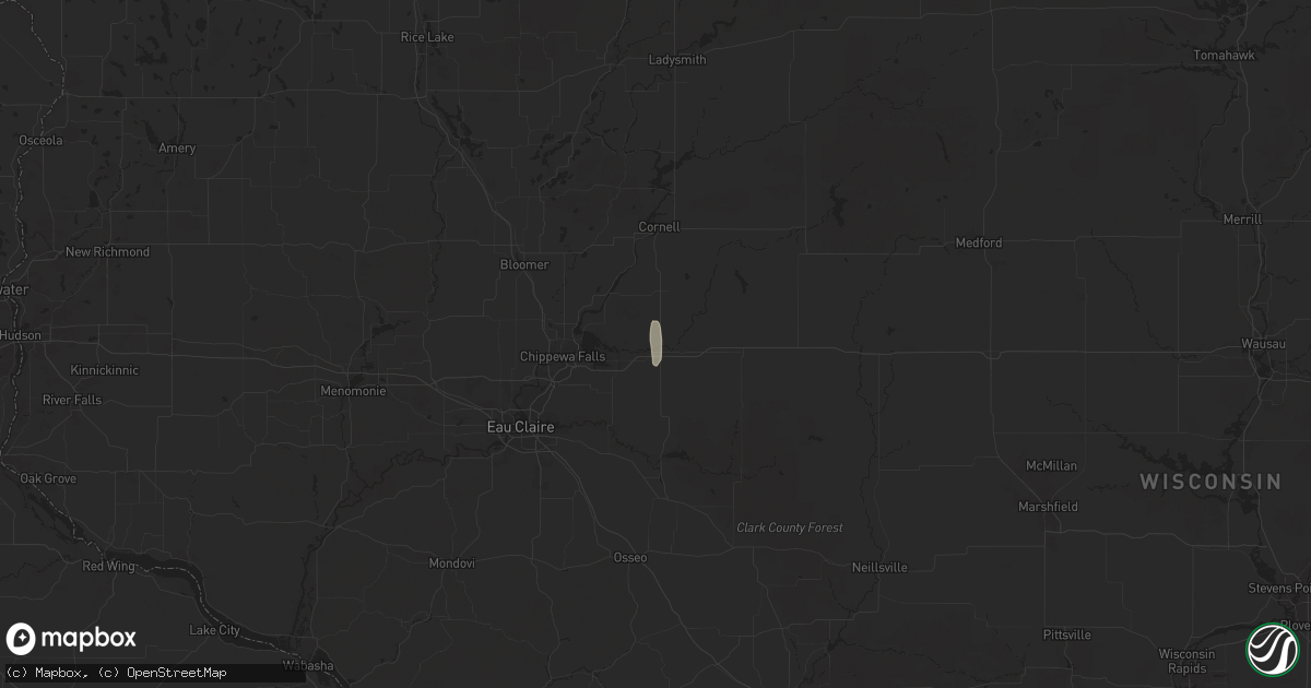 Hail map in Cadott, WI on September 15, 2025