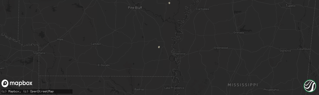 Hail map in Dermott, AR on September 15, 2025