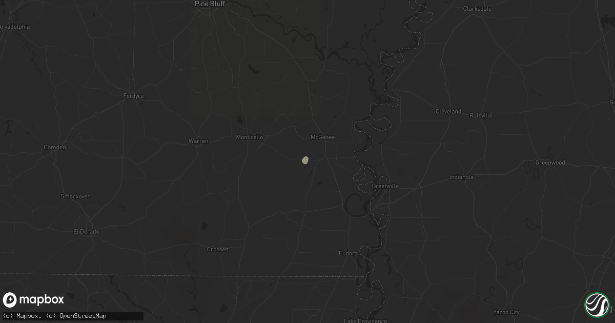 Hail map in Dermott, AR on September 15, 2025