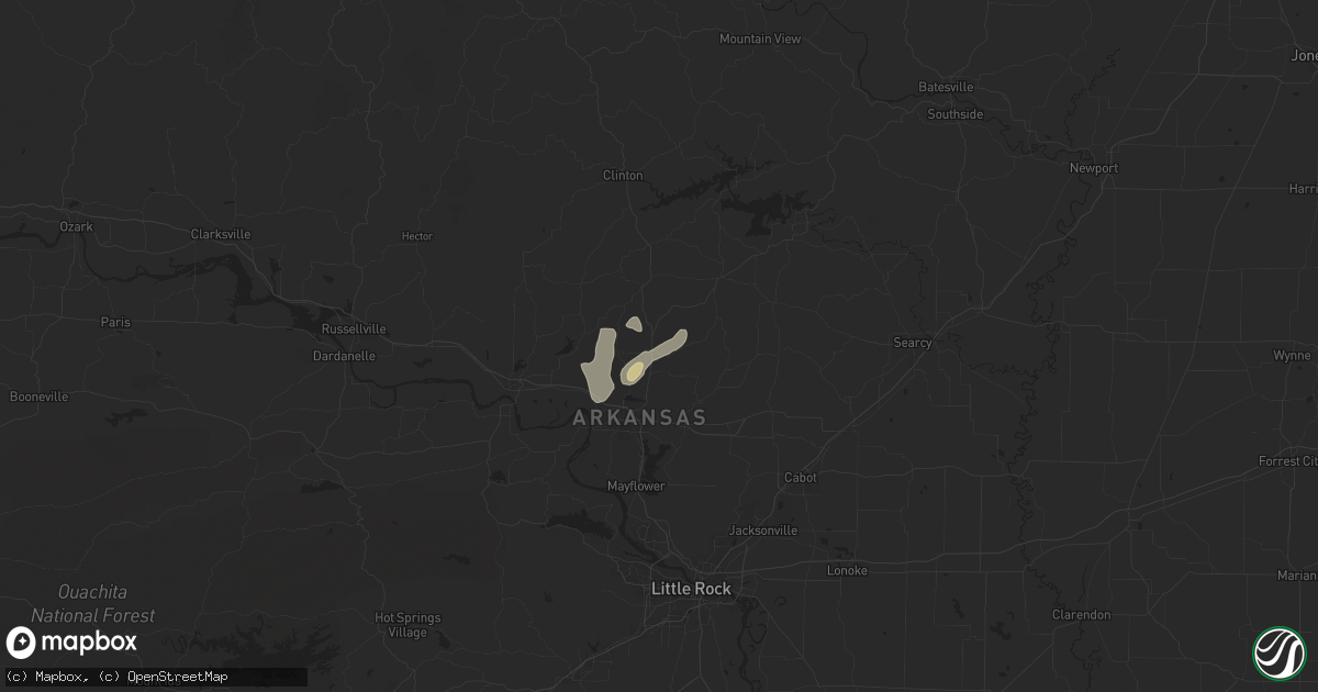 Hail map in Greenbrier, AR on September 15, 2025