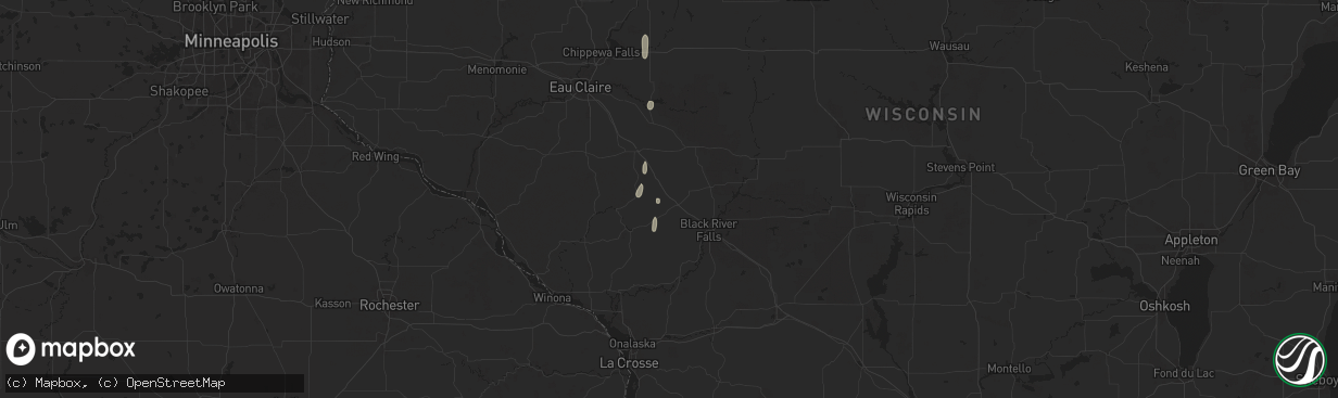 Hail map in Hixton, WI on September 15, 2025
