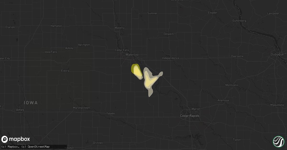 Hail map in La Porte City, IA on September 15, 2025