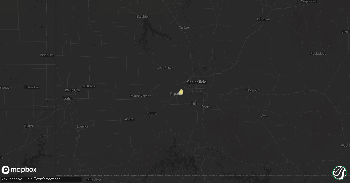 Hail map in Republic, MO on September 15, 2025