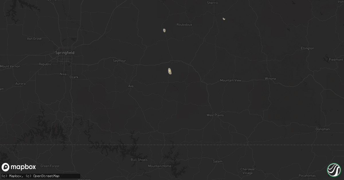 Hail map in Vanzant, MO on September 15, 2025