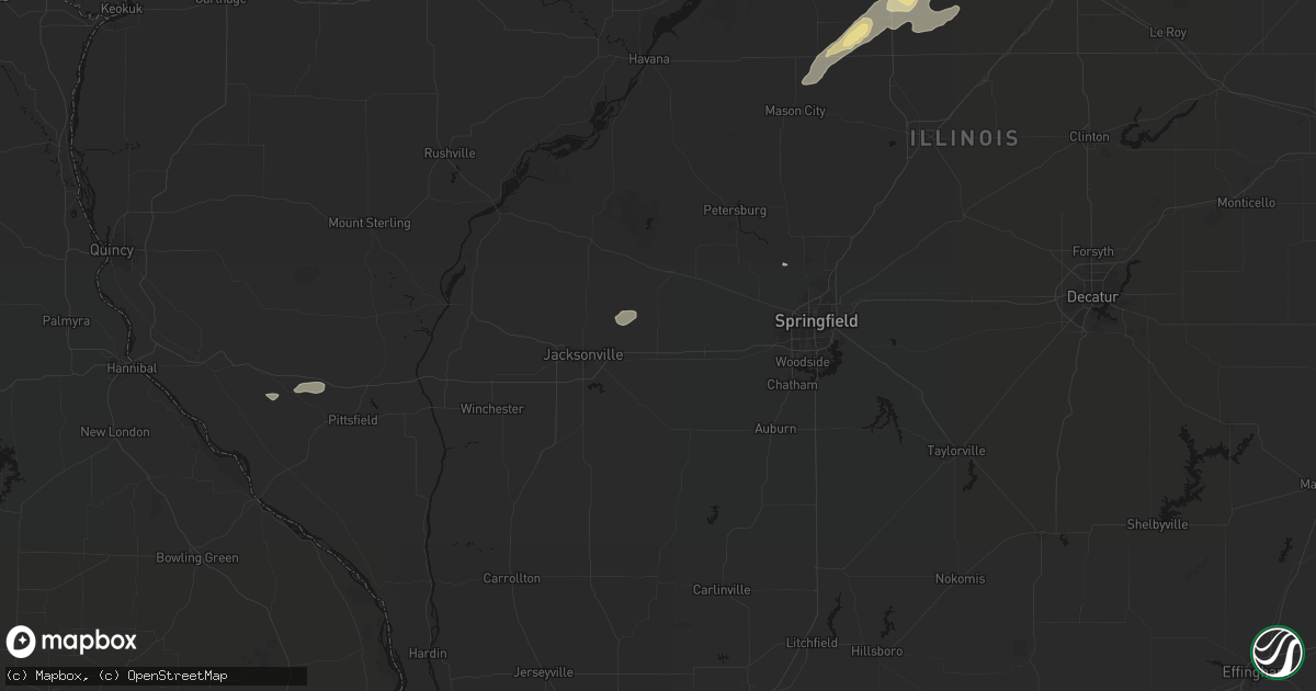 Hail map in Alexander, IL on September 15, 2026