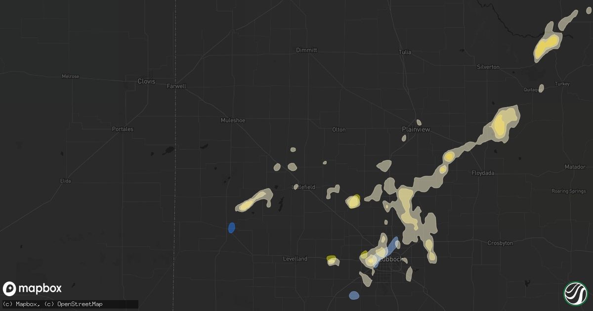 Hail map in Amherst, TX on September 15, 2026
