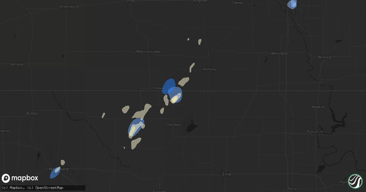 Hail map in Amorita, OK on September 15, 2026