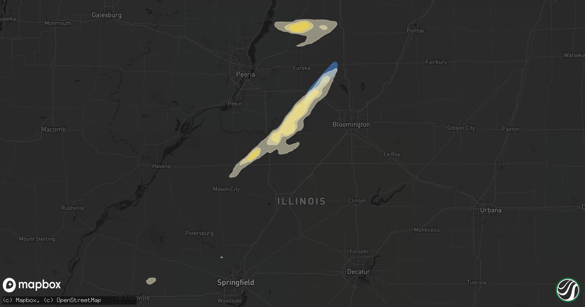 Hail map in Armington, IL on September 15, 2026