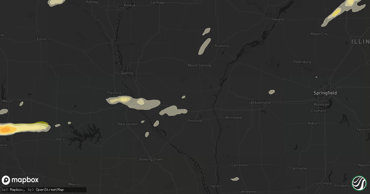 Hail map in Baylis, IL on September 15, 2026